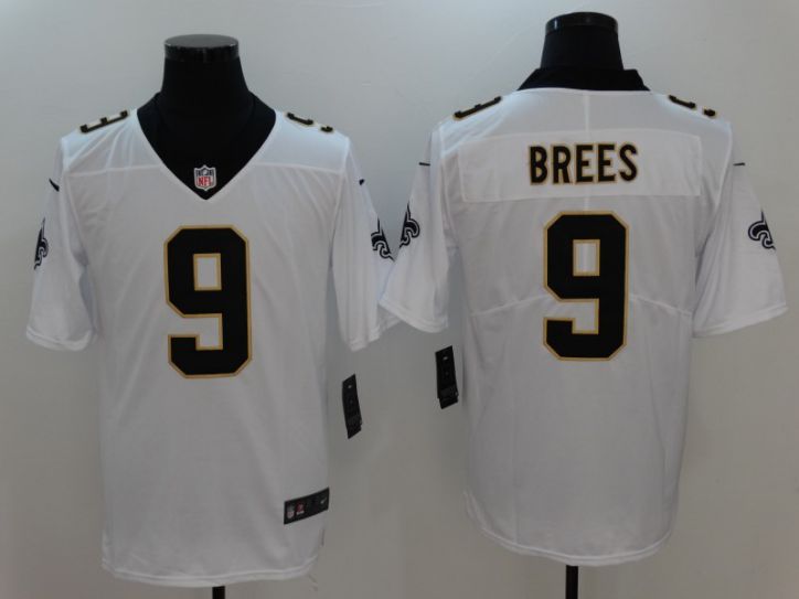 Men New Orleans Saints 9 Brees White Nike Vapor Untouchable Limited NFL Jersey